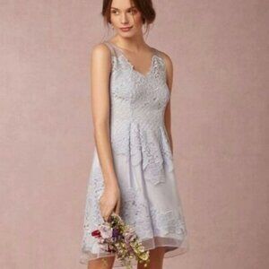 Yoana Baraschi Silver Celestine 100% Silk Lace Sleeveless Bridesmaid Prom